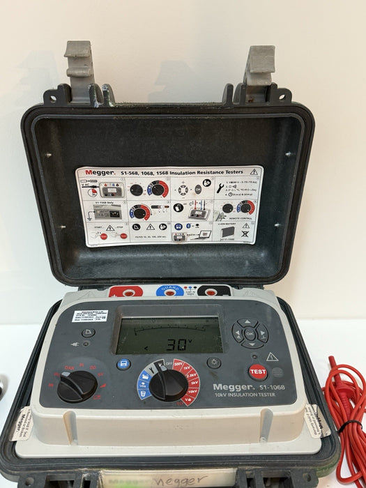 MEGGER S1-1068 10KV INSULATION TESTER W/LEADS & CHARGER (CALIBRATED 2024) TESTED