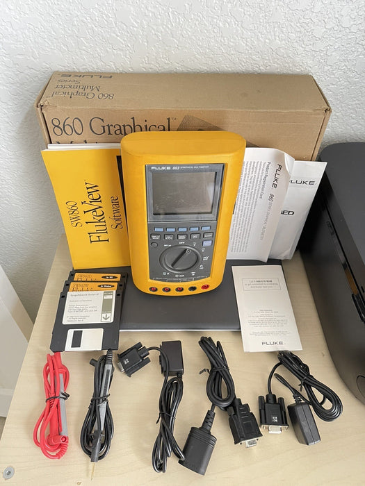 FLUKE 863 GRAPHICAL MULTIMETER | ACCESSORIES | MANUALS | BOX | (SHIPS FAST)
