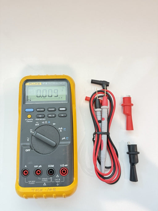 FLUKE 87 III TRUE RMS MULTIMETER W/LEADS & CLIPS - SHIPS FAST