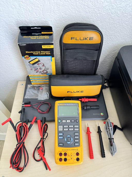 FLUKE 725 MULTIFUNCTION PROCESS CALIBRATOR W / NEW TLK287 LEAD KIT - FREE SHIPS