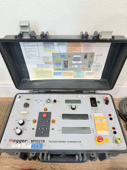 MEGGER MTO210 TRANSFORMER OHMMETER W/ ACCESSORIES (CALIBRATED 2025) TESTED