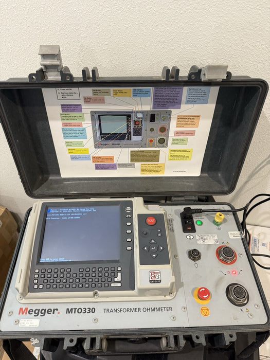 MEGGER MTO330 TRANSFORMER OHMMETER W / KELVIN LEAD SET & TESTED - FREE SHIPPING