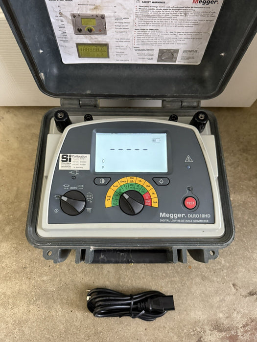 MEGGER DLRO10HD DIGITAL LOW RESISTANCE OHMMETER (TESTED) SHIPS FAST