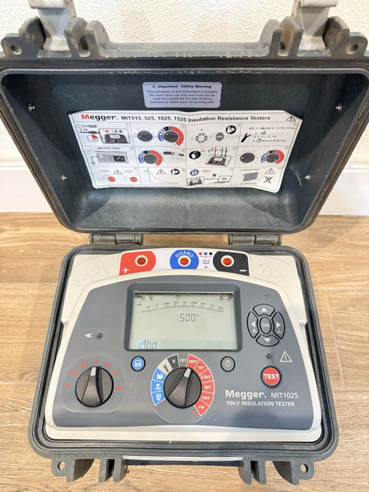 MEGGER MIT1025 10KV INSULATION TESTER W/ CHARGER - FREE SHIPPING