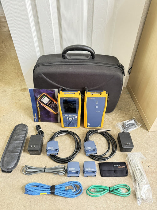 Fluke Networks DTX-1800 Cable Analyzer KIT and DTX-CHA001A CAT6 Channel Adapters