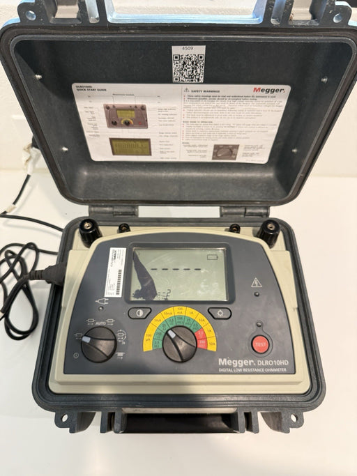 MEGGER DLRO10HD DIGITAL LOW RESISTANCE OHMMETER (SEE PICTURES) READ DESCRIPTION