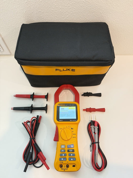 FLUKE 345 POWER QUALITY CLAMP METER W/LEADS & ACCESSORIES (TESTED) SHIPS FAST