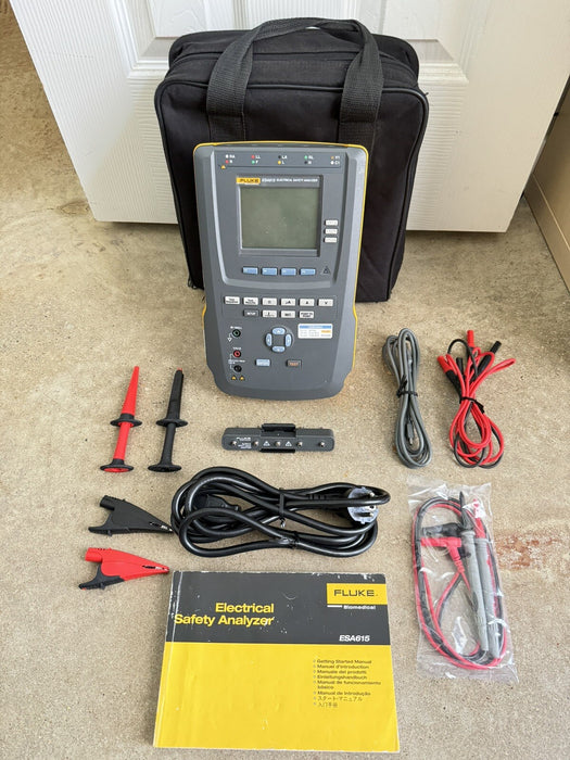 FLUKE ESA615 EU 230V ELECTRICAL SAFETY ANALYZER W/ ACCESSORIES - FREE SHIPPING