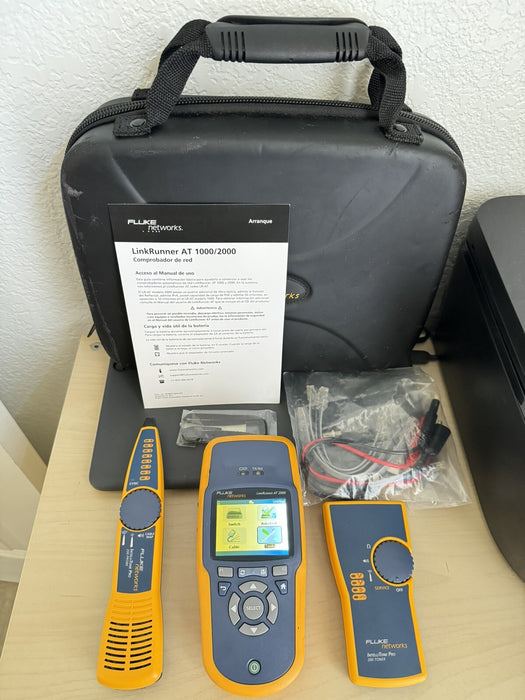 FLUKE NETWORKS LRAT-2000 LINKRUNNER AT-2000 TESTER KIT ( READ) SCREEN IS DIM
