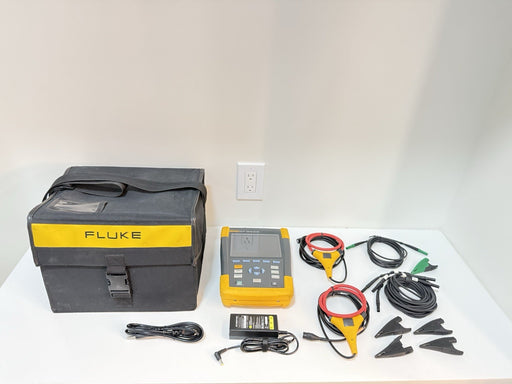 FLUKE 434 SERIES II ENERGY ANALYZER W/ACCESSORIES - SHIPS FREE (TESTED)