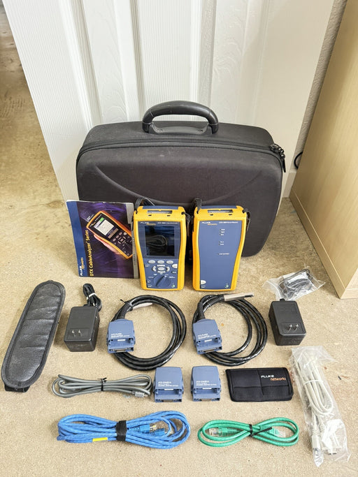 Fluke Networks DTX-1800 Cable Analyzer KIT and DTX-CHA001A CAT6 Channel Adapters