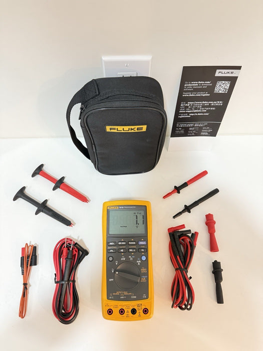 FLUKE 787B PROCESSMETER W/ ACCESSORIES & BAG - FREE SHIPPING (TESTED)