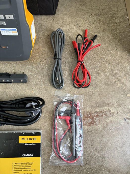 FLUKE ESA615 EU 230V ELECTRICAL SAFETY ANALYZER W/ ACCESSORIES - FREE SHIPPING