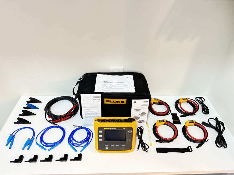 FLUKE 1736 POWER LOGGER W/ ACCESSORIES- SHIPS FAST (FREE SHIPPING) TESTED