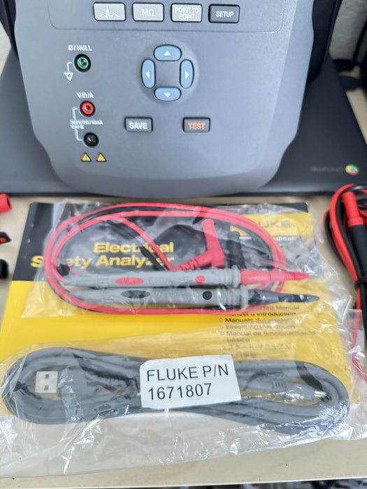 FLUKE ESA612 ELECTRICAL SAFETY ANALYZER 115V W/ACCESSORIES & BAG-FREE SHIPPING
