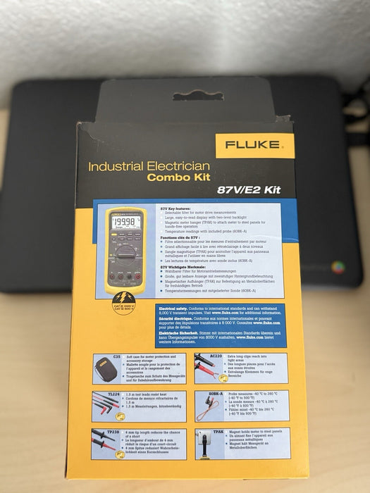 FLUKE 87V E2 INDUSTRIAL ELECTRICIAN COMBO KIT (NEW SEALED) MFD-2024 NEW USA MADE