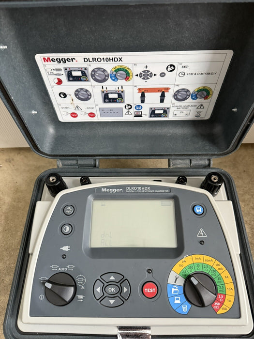 MEGGER DLRO10HDX 10A DIGITAL LOW RESISTANCE OHMMETER W/LEADS - SHIPS FAST