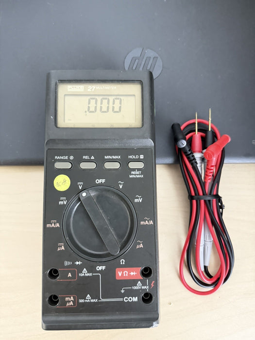 FLUKE 27 DIGITl MULTIMETER W/LEADS - SHIPS FAST