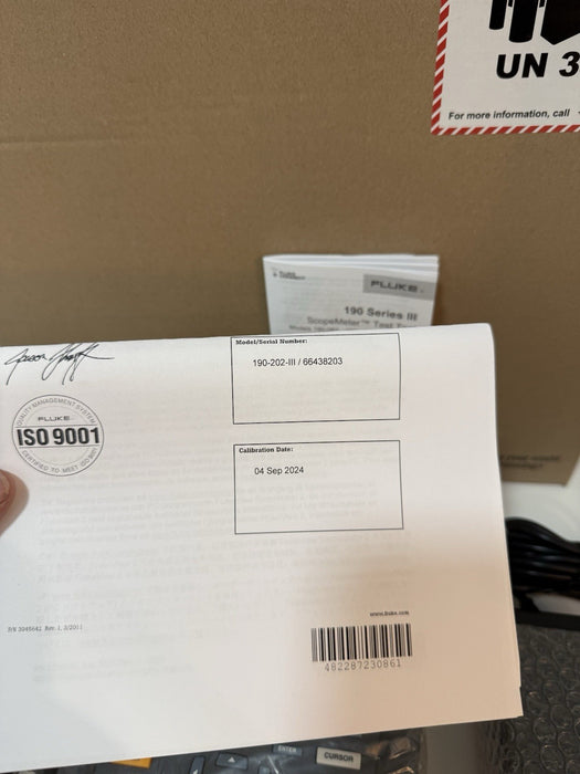 FLUKE 190-202-III 2CH 200MHZ 5GSs SCOPEMETER (NEW FACTORY SEALED)CALIBRATED 2024