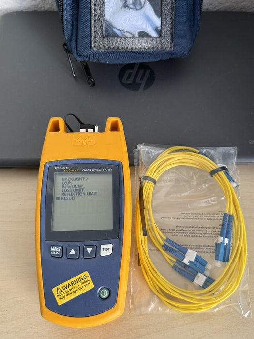 FLUKE NETWORKS FIBER ONESHOT FOS PRO SM FIBER TROUBLESHOOTER METER (SHIPS FAST)