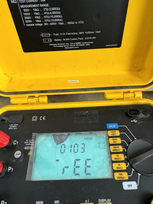 AEMC Instruments Model 6240 Micro-Ohmmeter 110V-230V 50/60Hz 80VA NO PROBES