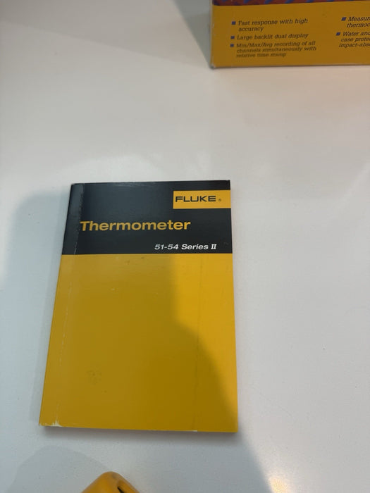 FLUKE 52-II 60HZ DUAL DIGITAL THERMOCOUPLE THERMOMETER - SHIPS FAST