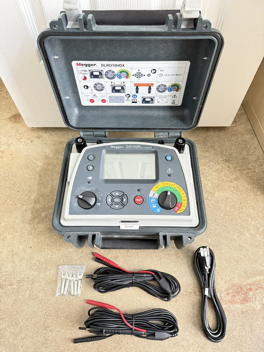 MEGGER DLRO10HDX 10A DIGITAL LOW RESISTANCE OHMMETER W/LEADS - SHIPS FAST