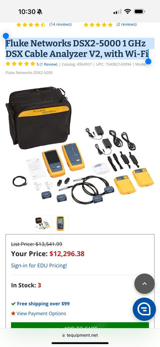 FLUKE NETWORKS DSX2-5000 (CALIBRATED 2024) MFD 2024 - NEW SEALED / SHIPS FREE