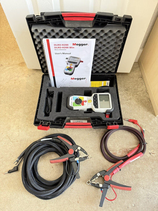 MEGGER DLRO-H200 HIGH-PERFORMANCE HANDHELD 200 A OHMMETER (FREE SHIPPING)