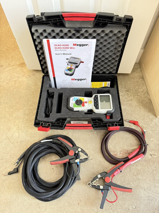 MEGGER DLRO-H200 HIGH-PERFORMANCE HANDHELD 200 A OHMMETER (FREE SHIPPING)
