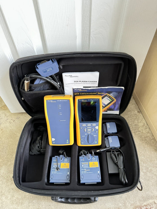 FLUKE NETWORKS DTX-1800 MM MFM2 CABLE ANALYZER FIBER COPPER CERTIFICATION TESTER