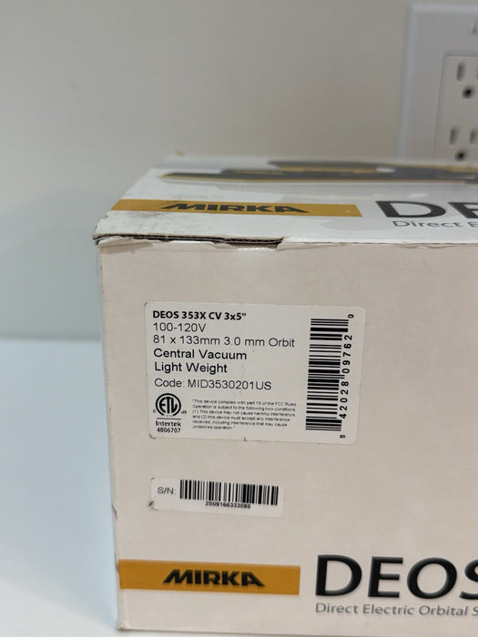 MIRKA DEOS 353XCV DIRECT ELECTRIC ORBITAL SAMDER (NEW FACTORY SEALED) SHIPS FAST