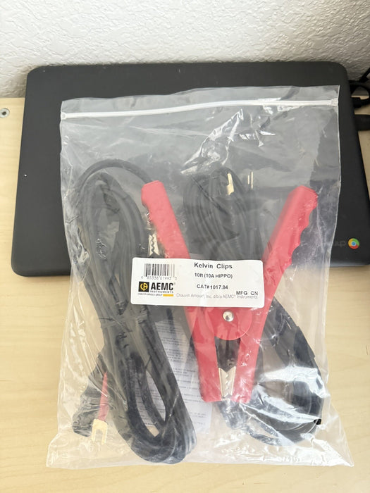 AEMC 1017.84 - KELVIN CLIPS 10 FT (10A - Hippo) (NEW SEALED ) FREE SHIPPING