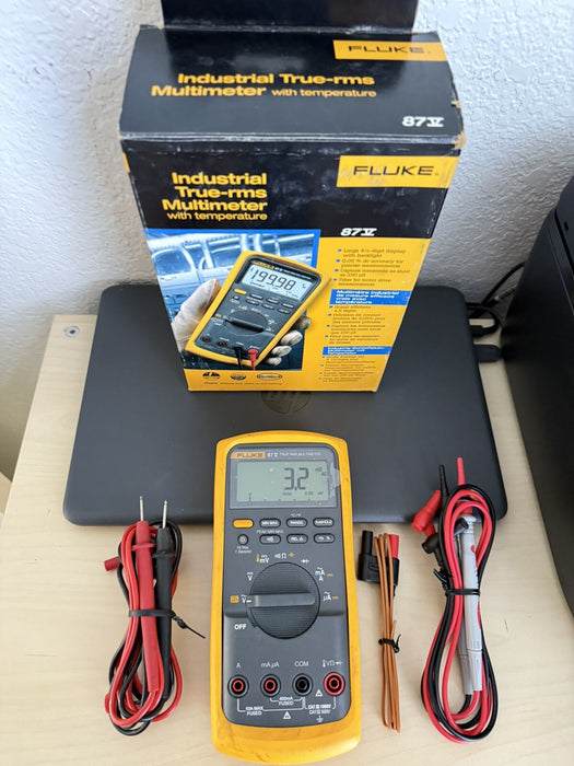 FLUKE 87-V INDUSTRIAL TRUE RMS DIGITAL MULTIMETER - SHIPS FAST