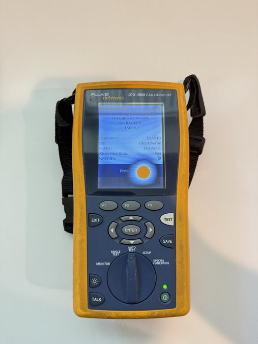 FLUKE NETWORKS DTX-1800 MAINFRAME (PARTS ONLY) TURNS ON NO BATTERY
