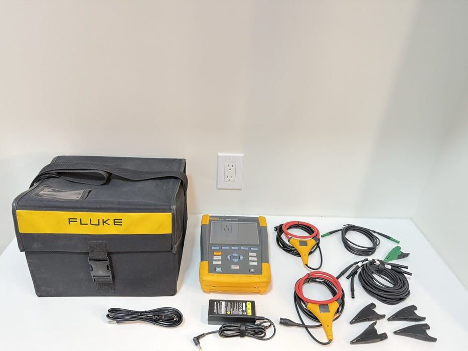 FLUKE 434 SERIES II ENERGY ANALYZER W/ACCESSORIES - SHIPS FREE (TESTED)