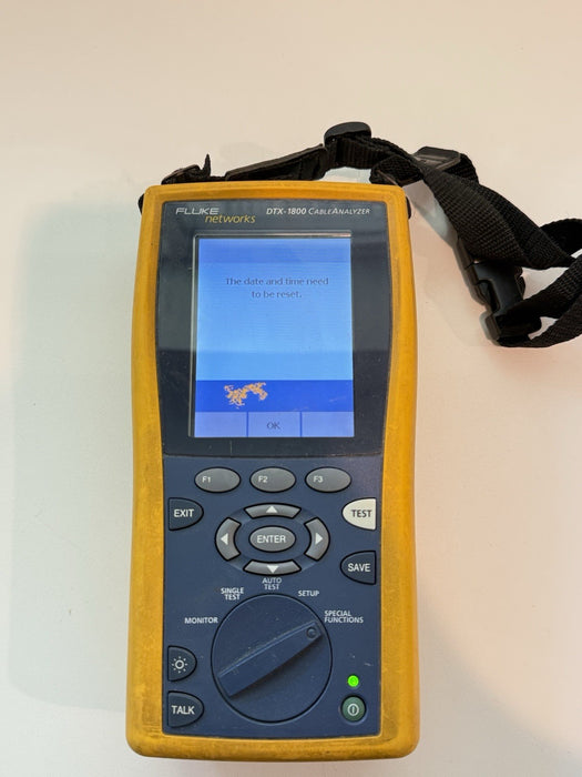 FLUKE NETWORKS DTX-1800 MAINFRAME (PARTS ONLY) TURNS ON NO BATTERY