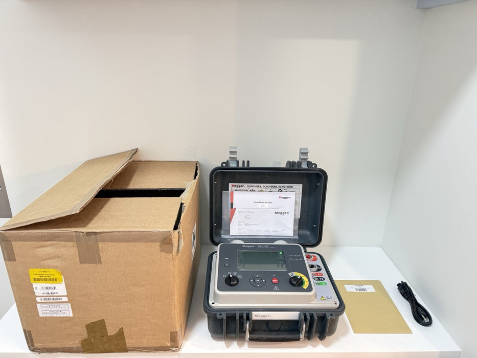MEGGER DLRO100EB DIGITAL LOW RESISTANCE OHMMETER (NEW FACTORY SEALED) CAL 2024