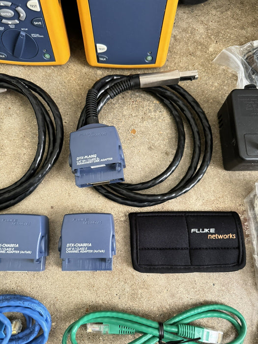 Fluke Networks DTX-1800 Cable Analyzer KIT and DTX-CHA001A CAT6 Channel Adapters