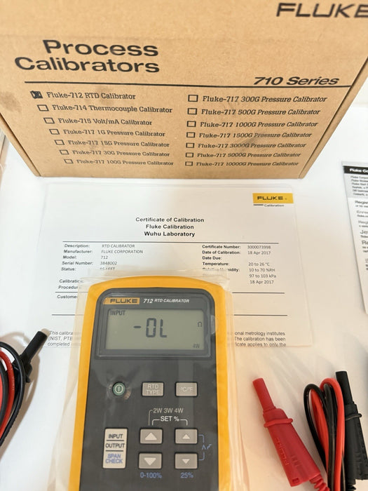 FLUKE 712 RTD CALIBRATOR (NEW FACTORY SEALED) SHIPS FAST - FREE SHIPPING (RARE)