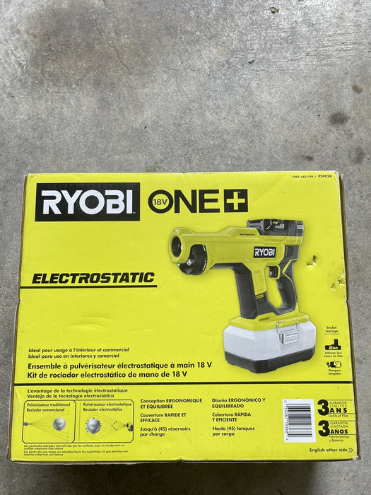 Ryobi ONE+ 18V Cordless Handheld ElectroStatic Sprayer Kit + BATTERY & CHARGER