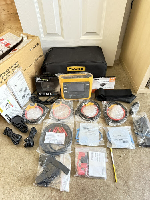 FLUKE 1738 POWER LOGGER KIT 3 PHASE W/ACCESSORIES/CALIBRATED 2026 NEW SHIPS FREE