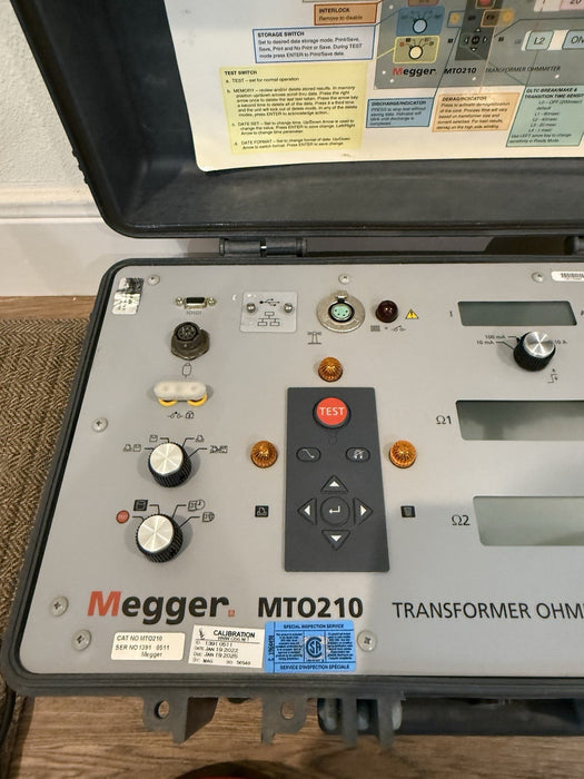MEGGER MTO210 TRANSFORMER OHMMETER W/ ACCESSORIES (CALIBRATED 2025) TESTED