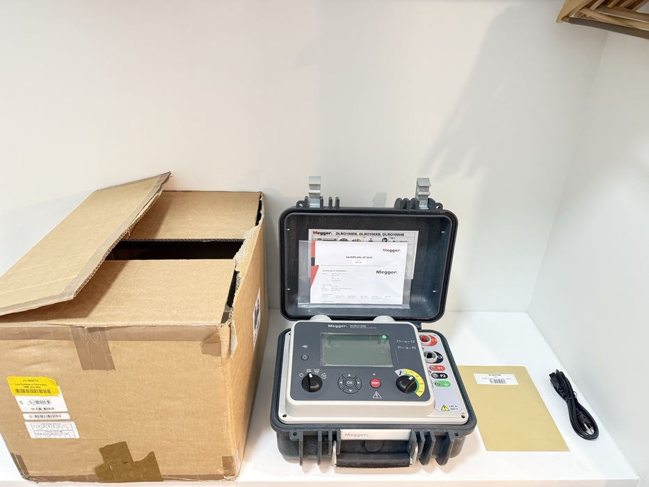 MEGGER DLRO100EB DIGITAL LOW RESISTANCE OHMMETER (NEW FACTORY SEALED) CAL 2024