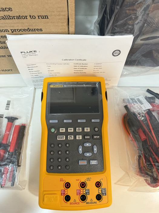 FLUKE 753 DOCUMENTING PROCESS CALIBRATOR (NEW FACTORY SEALED) CALIBRATED 2025