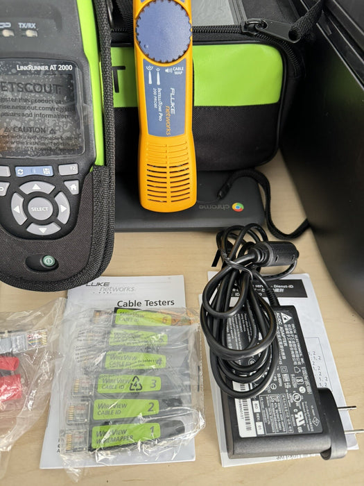 NETSCOUT LINKRUNNER AT 2000 KIT W/ INTELLITONE TONER & PROBE - FREE SHIPPING