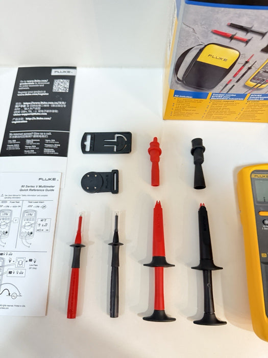 FLUKE 87V E2 INDUSTRIAL ELECTRICIAN COMBO KIT (NEW FACTORY SEALED) SHIPS FAST