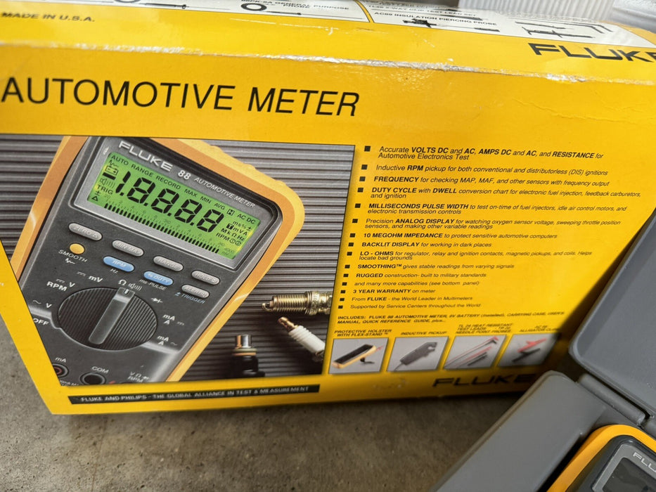 Fluke 88 Automotive Meter Multimeter with RPM and Accessories / SHIPS FAST