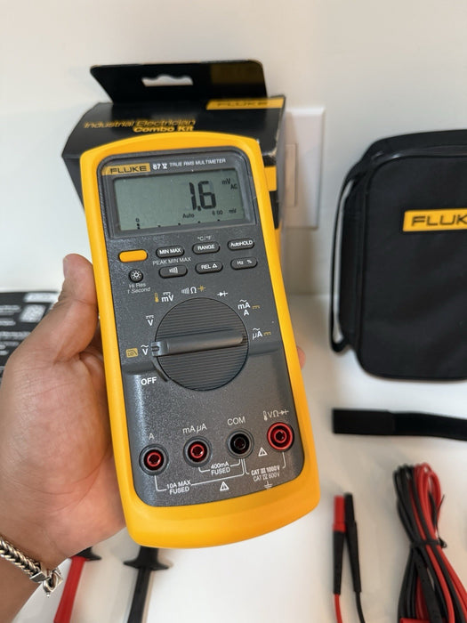 FLUKE 87V E2 INDUSTRIAL ELECTRICIAN COMBO KIT (NEW FACTORY SEALED) SHIPS FAST