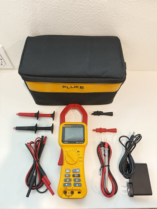 FLUKE 345 POWER QUALITY CLAMP METER W/LEADS & ACCESSORIES (TESTED) SHIPS FAST
